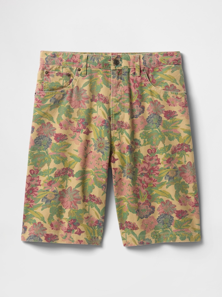 Floral Canvas Shorts