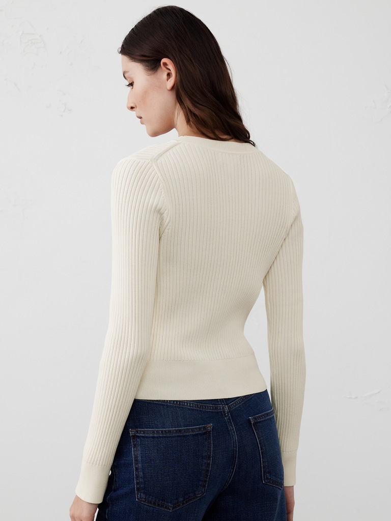 Ribbed Cardigan Sweater