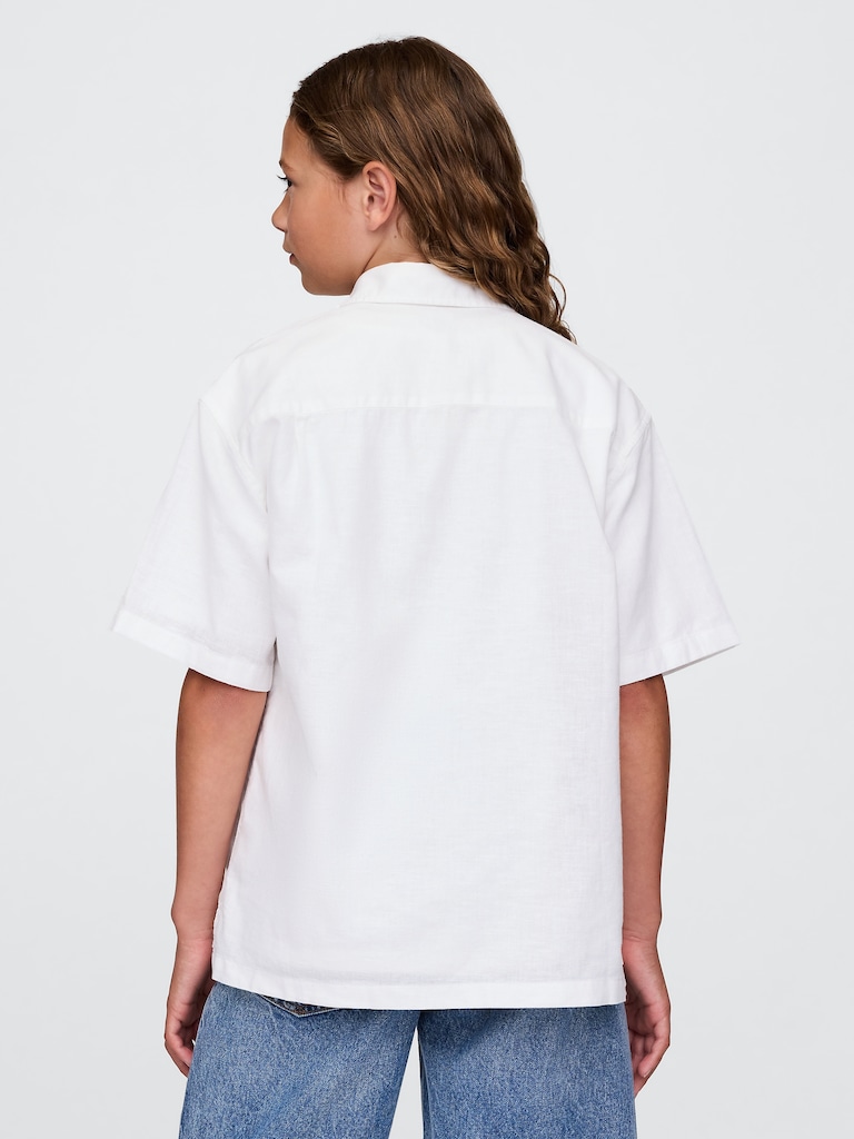Kids Linen-Cotton Relaxed Shirt