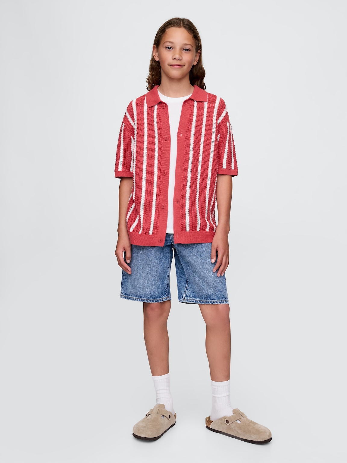 Kids Relaxed Crochet Shirt