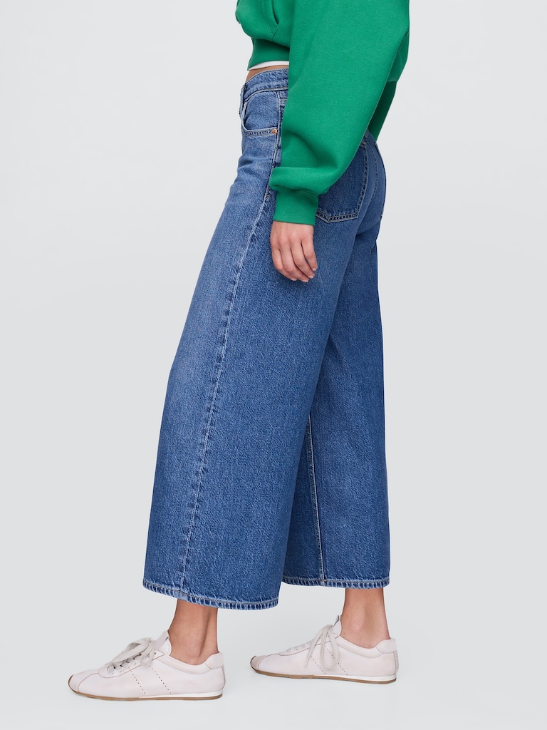 Mid Rise UltraSoft Baggy Crop Jeans