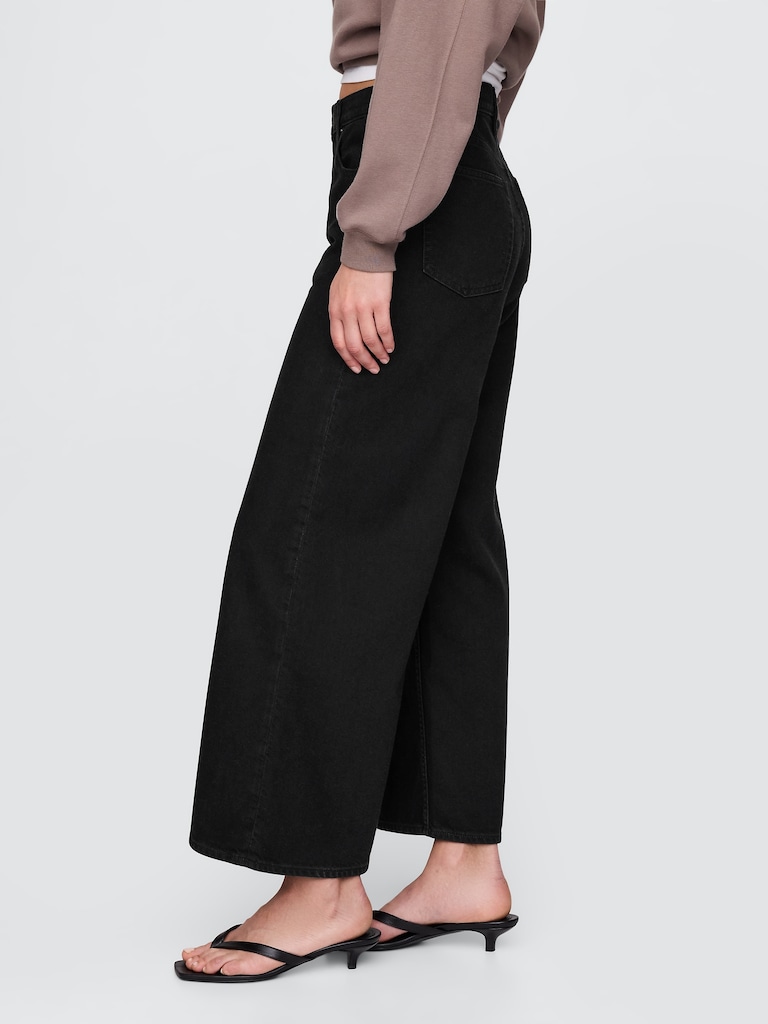 Mid Rise UltraSoft Crop Baggy Jeans