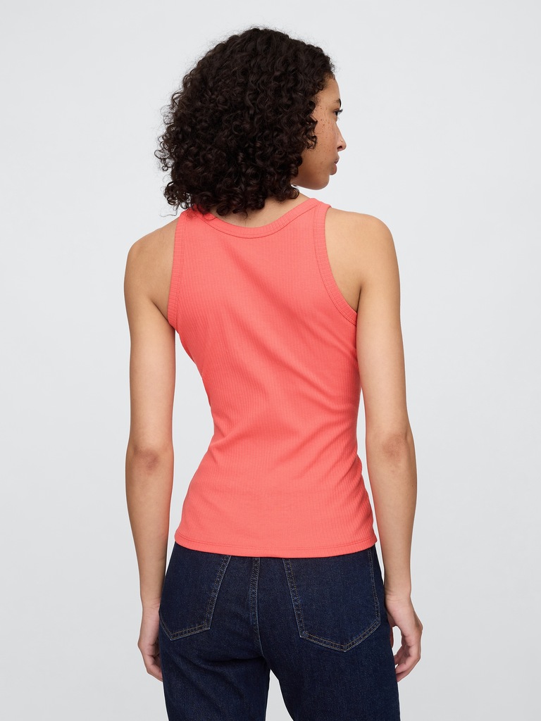 Ribbed Scoopneck Tank Top