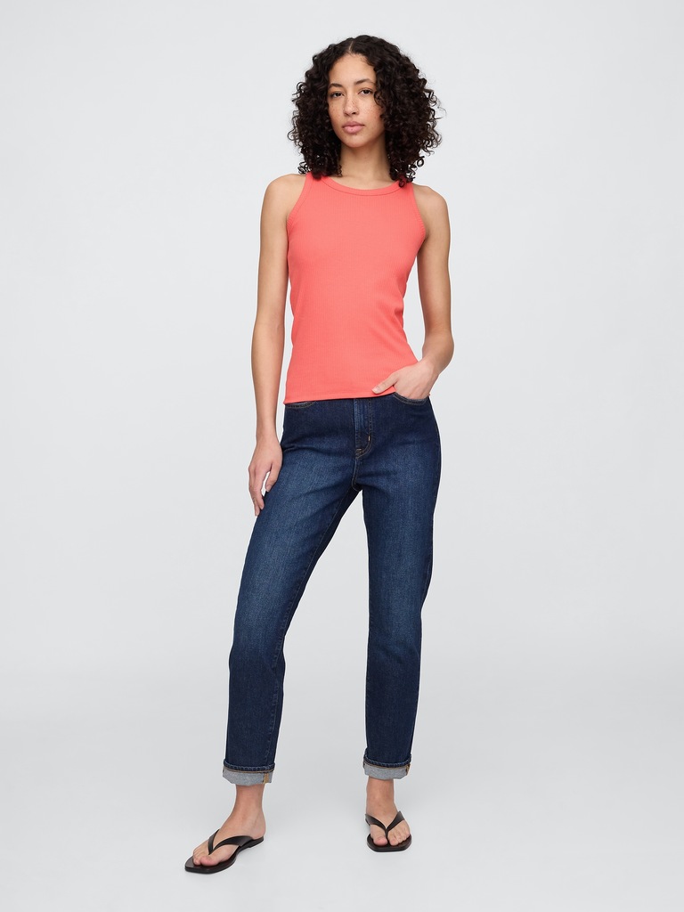 Ribbed Scoopneck Tank Top