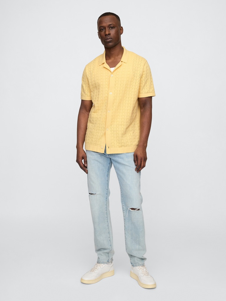 Textured Sweater Vacay Shirt