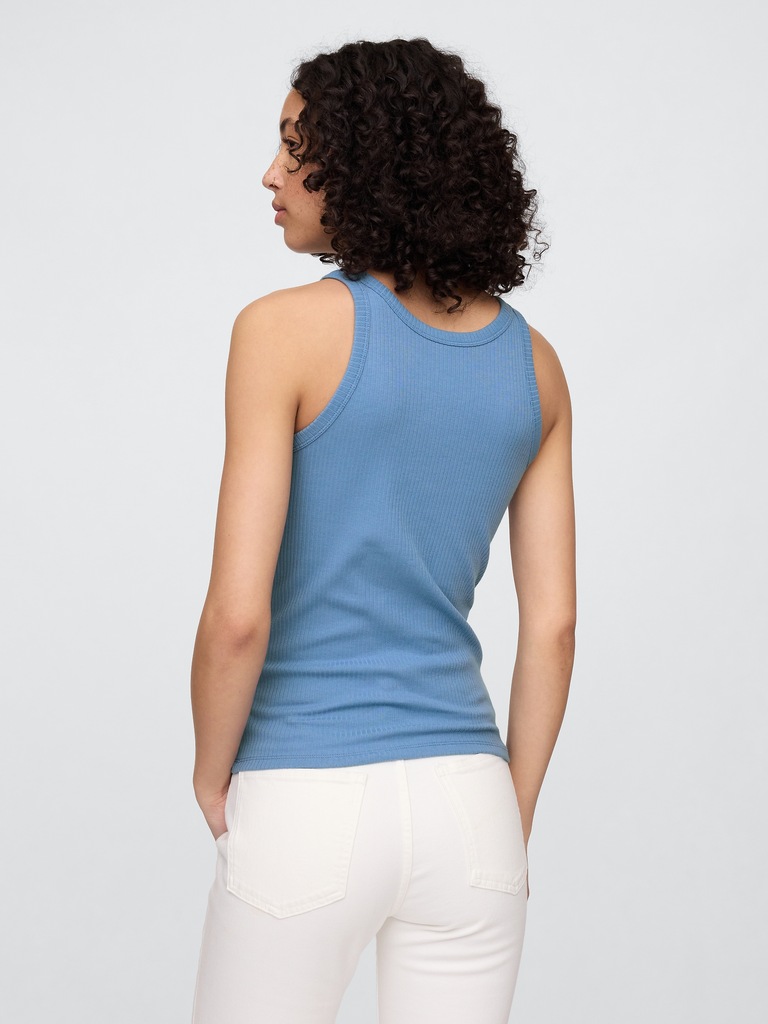 Ribbed Scoopneck Tank Top