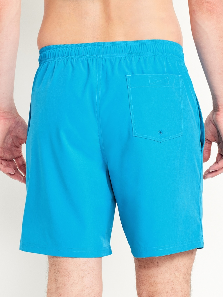Solid Swim Trunks -- 7-inch inseam