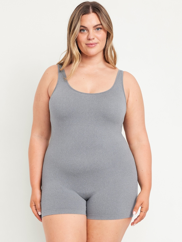 Seamless Ribbed Short Bodysuit