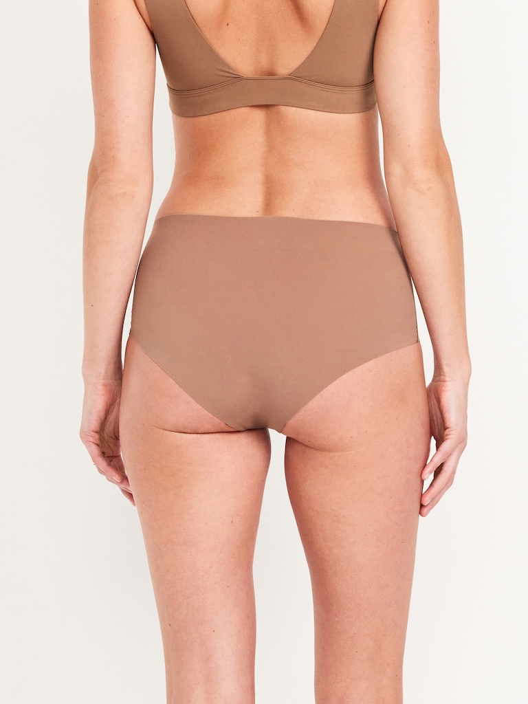 High-Waisted No-Show Brief Underwear 6-Pack