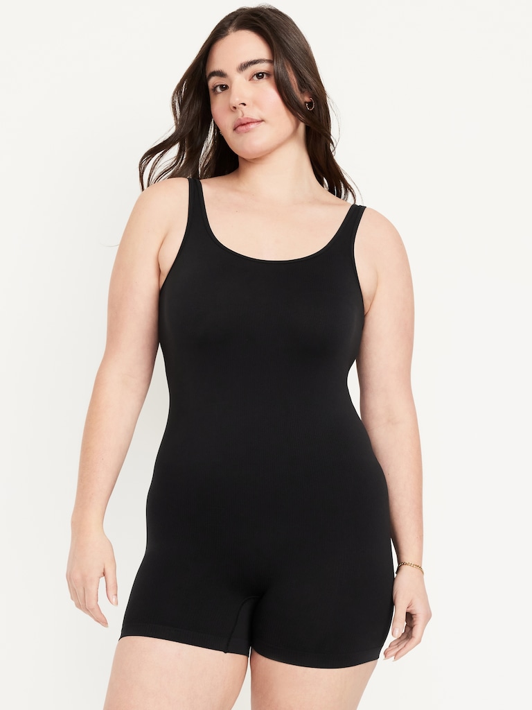 Seamless Ribbed Short Bodysuit