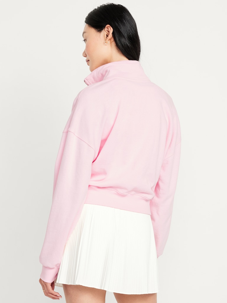 SoComfy Oversized Logo Half-Zip Sweatshirt