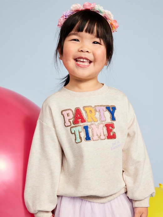 Birthday Birthday French-Terry Graphic Sweatshirt for Toddler Girls clearance deal