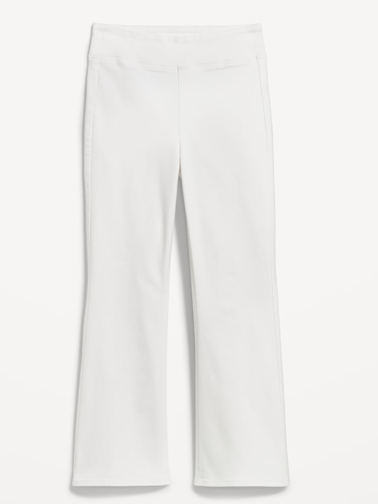 High-Waisted Weekender Pull-On Crop Flare Jeans