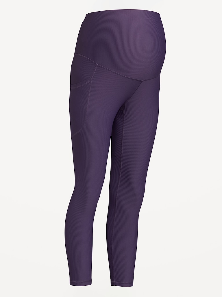 Maternity Full Panel PowerSoft 7/8 Rib Leggings
