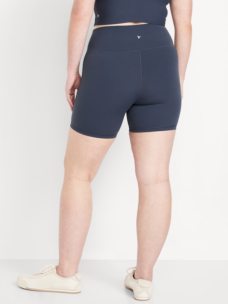 High-Waisted StudioSmooth Biker Shorts -- 6-inch inseam