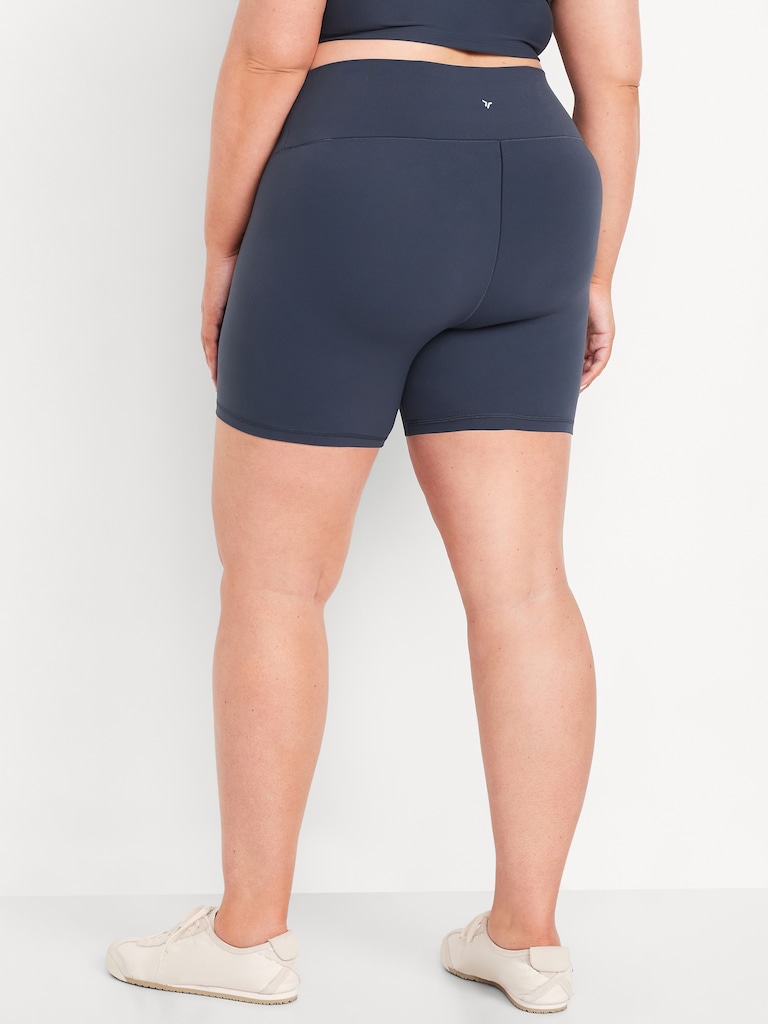 High-Waisted StudioSmooth Biker Shorts -- 6-inch inseam
