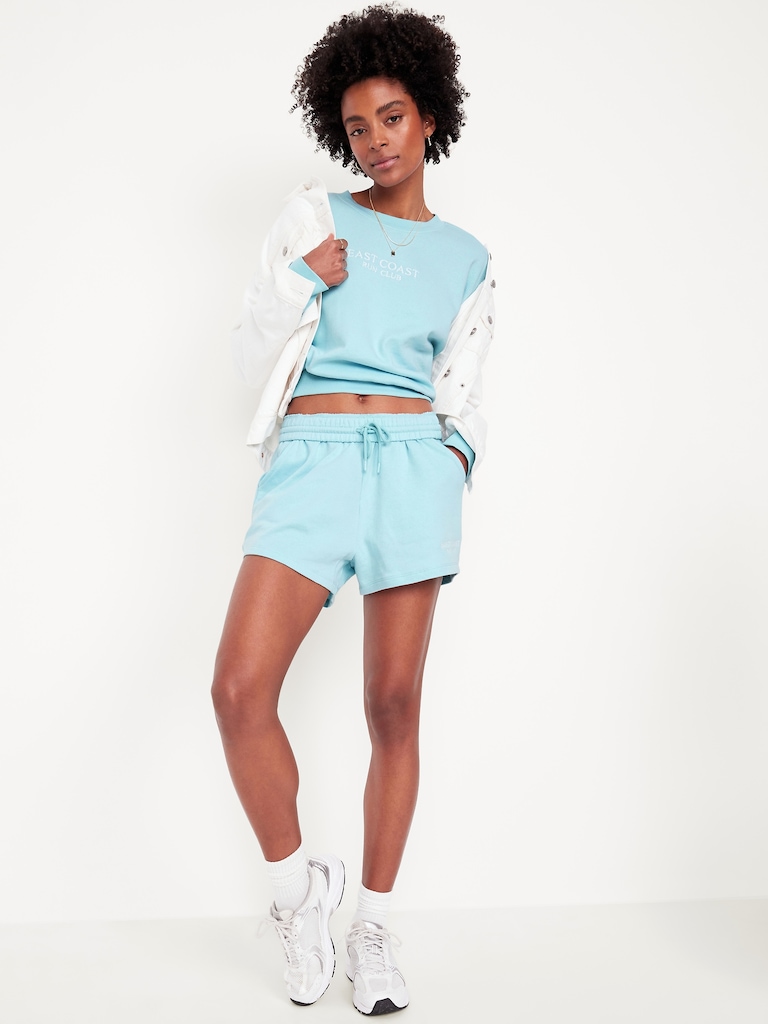 Extra High-Waisted SoComfy Sweat Shorts -- 3-inch inseam