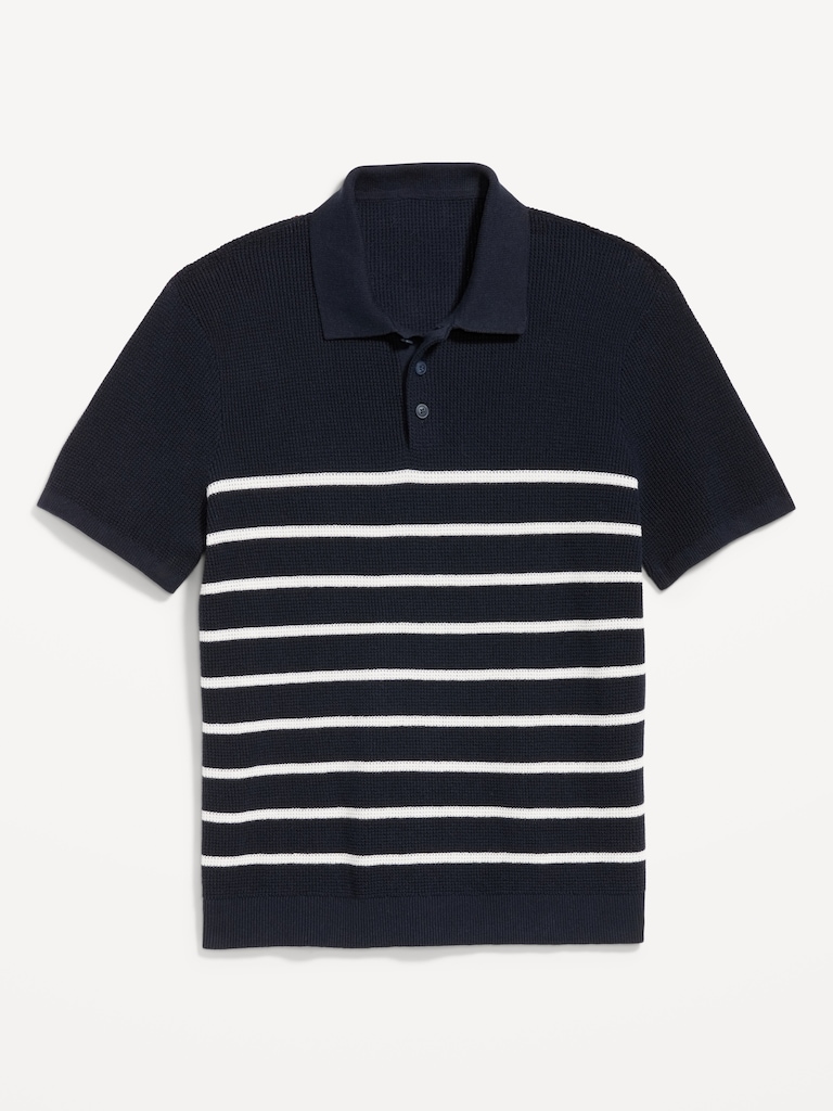 Short-Sleeve Sweater-Knit Polo