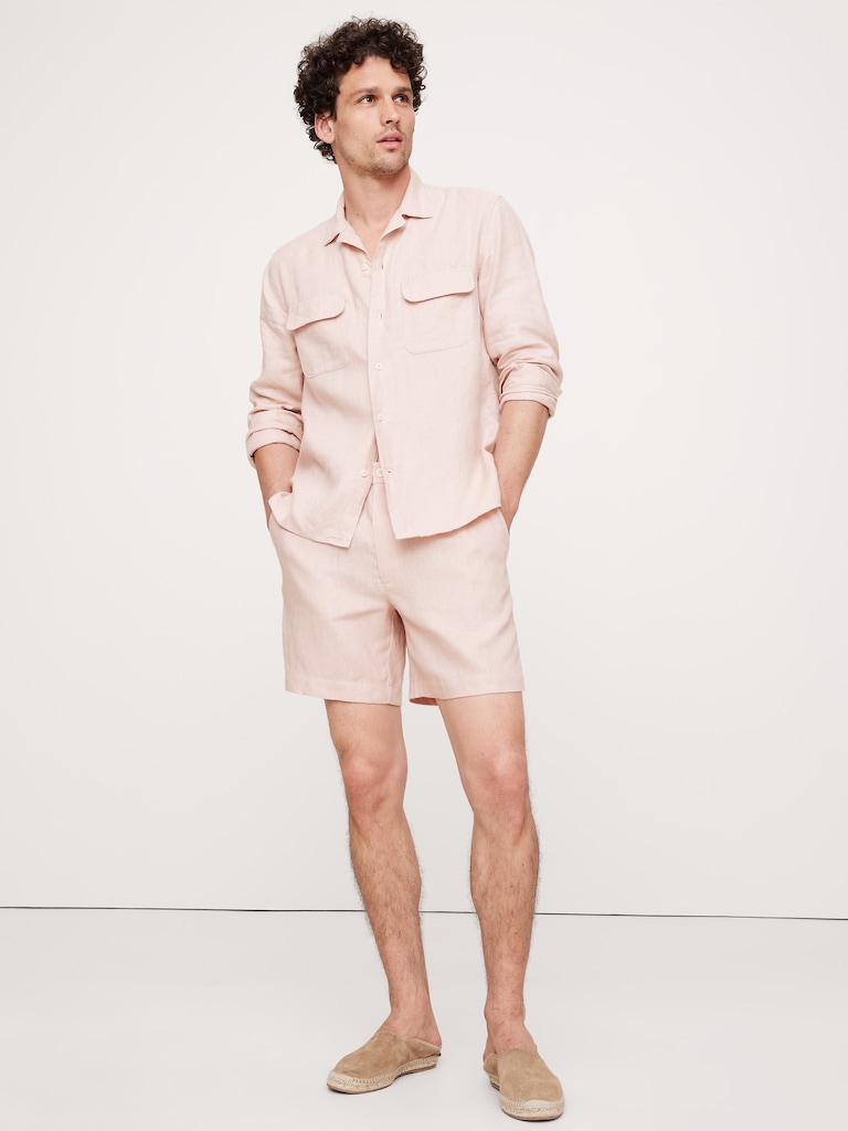 Standard-Fit Linen Resort Shirt