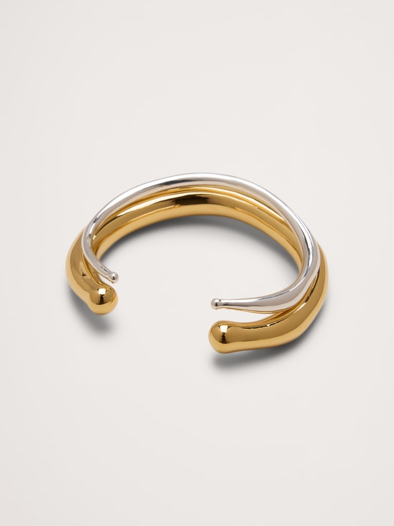 O-Ring Sculpted Cuff Set Of 2
