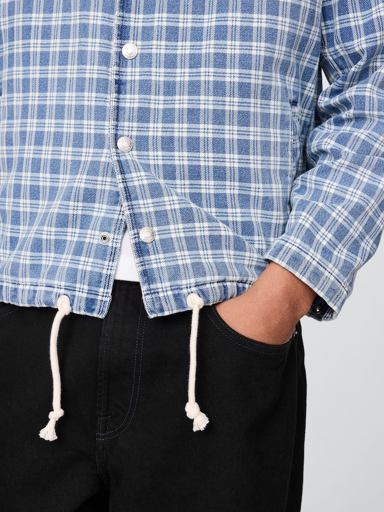 Denim Check Coaches Jacket