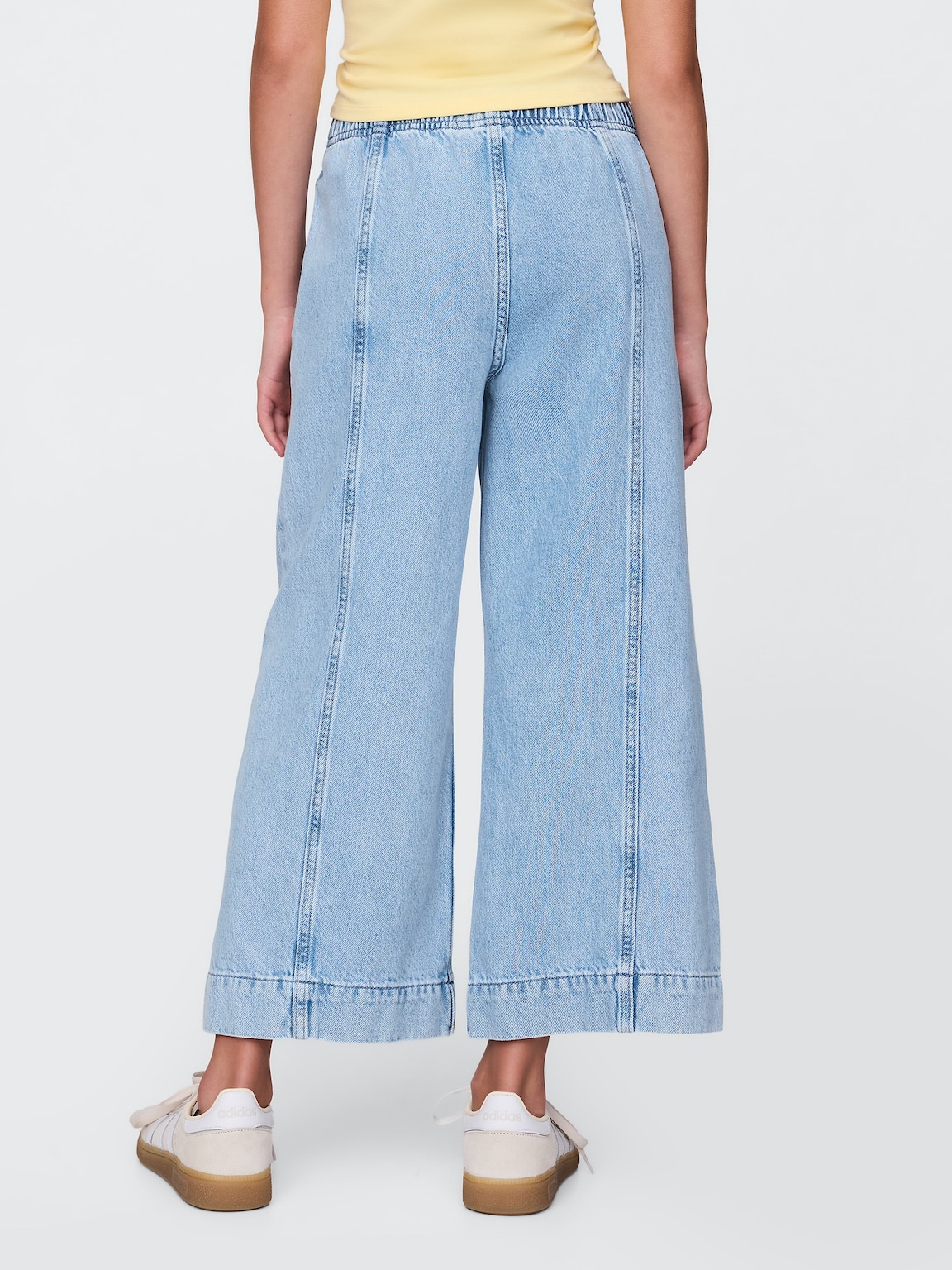 Kids High Rise Stride Wide-Leg Ankle Jeans