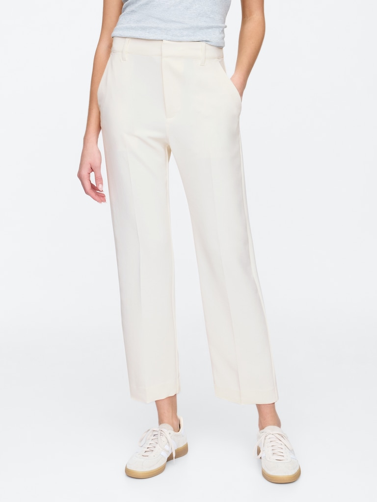 High Rise Easy Straight-Leg Pants