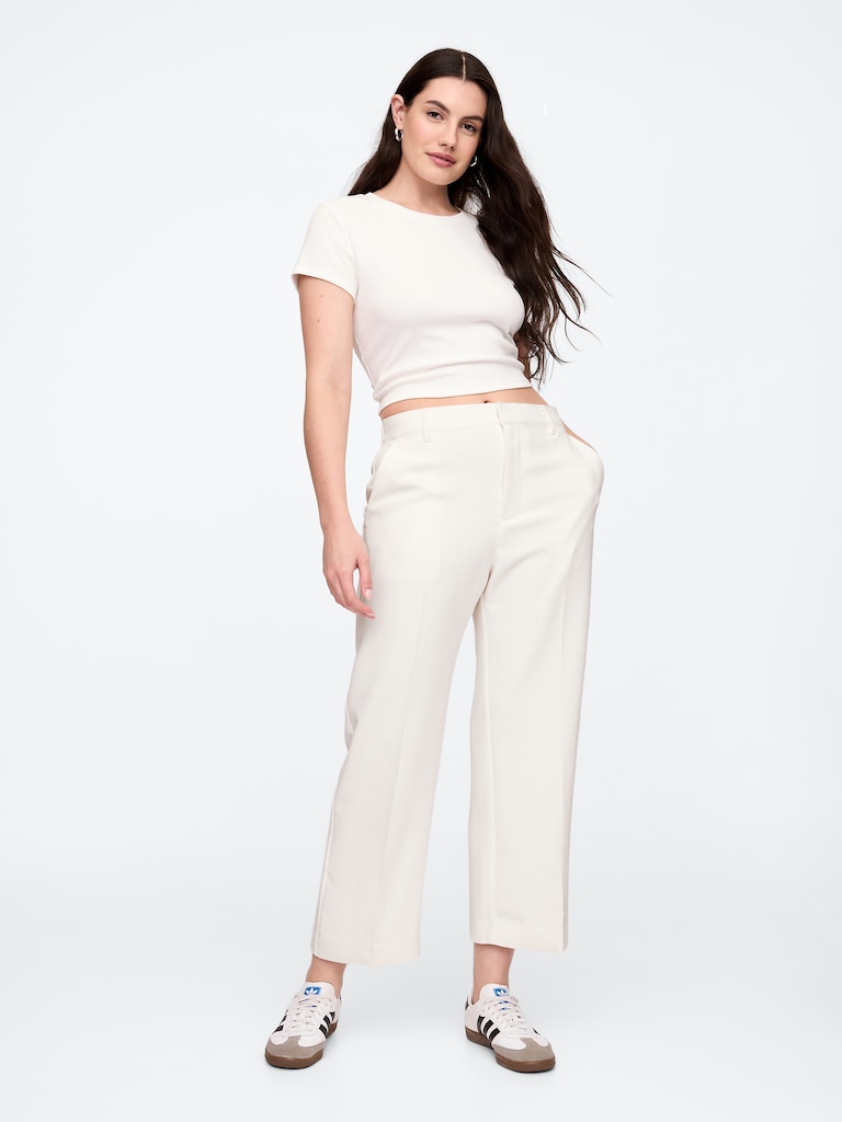 High Rise Easy Straight-Leg Pants