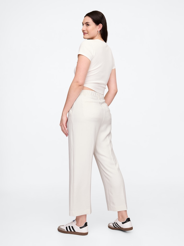 High Rise Easy Straight-Leg Pants