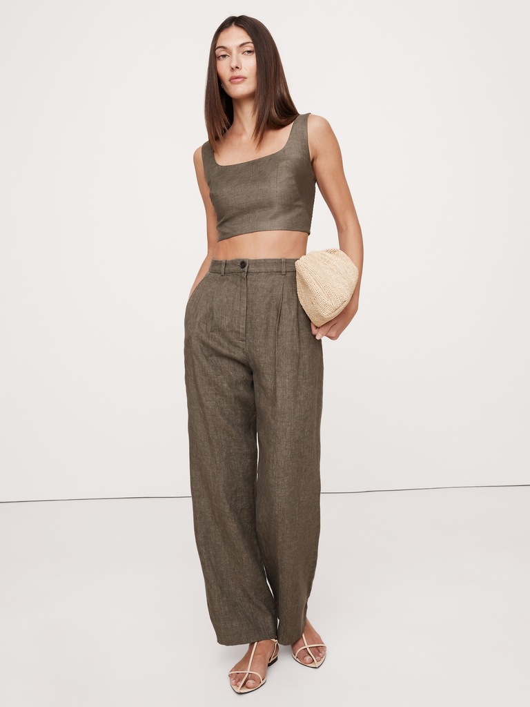 The Soho Wide-Leg Pant in Linen