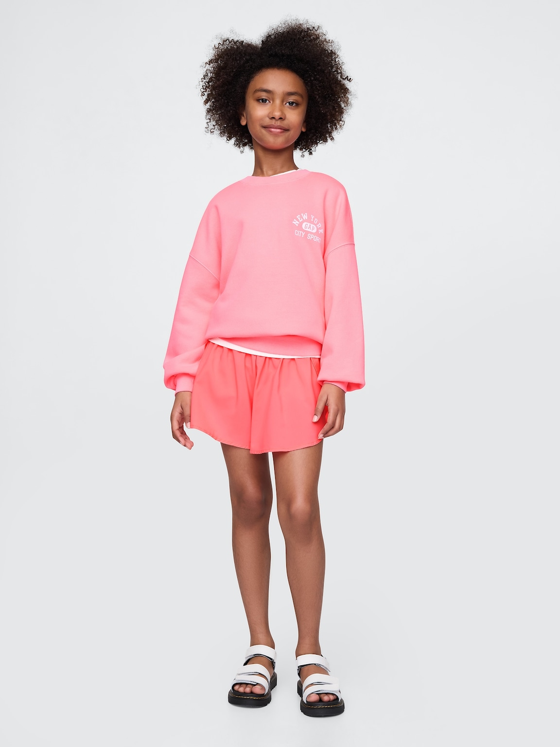 Kids Quick-Dry Butterfly-Hem Run Shorts