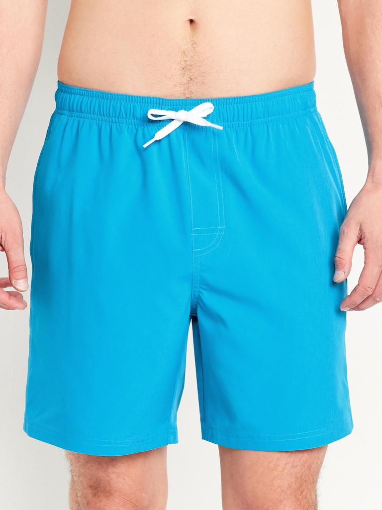 Solid Swim Trunks -- 7-inch inseam