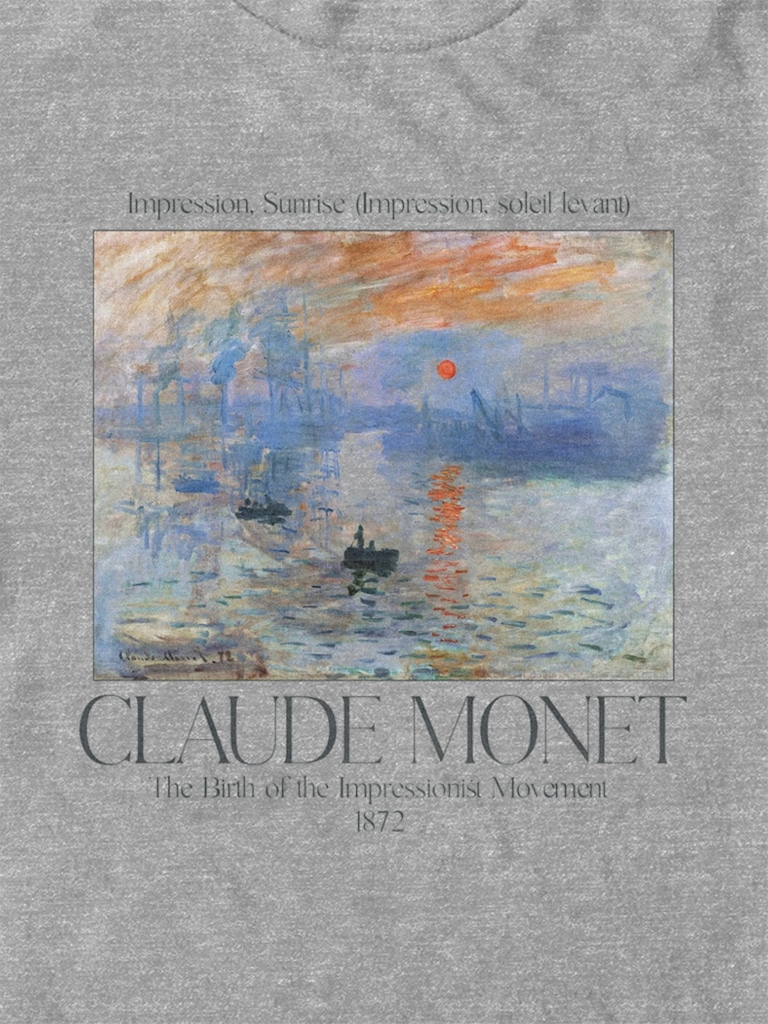 Monet Sunrise Oversized Graphic T-Shirt