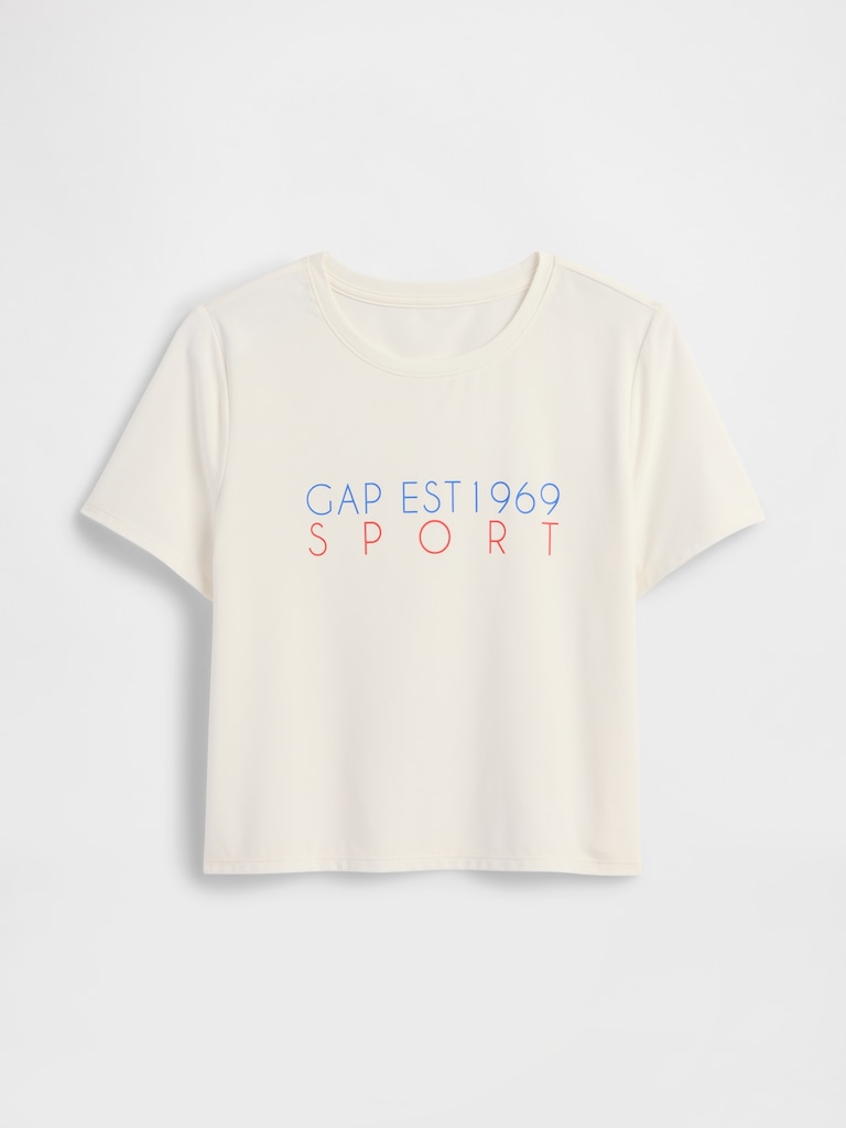 GapFit Brushed Jersey Cropped T-Shirt