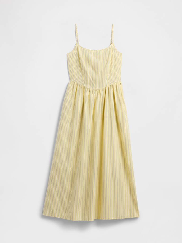 Print Scoopneck Midi Dress