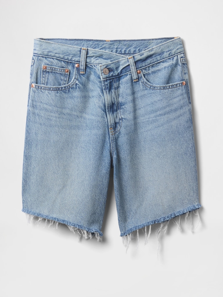 8" Mid Rise '90s Loose Denim Bermuda Shorts