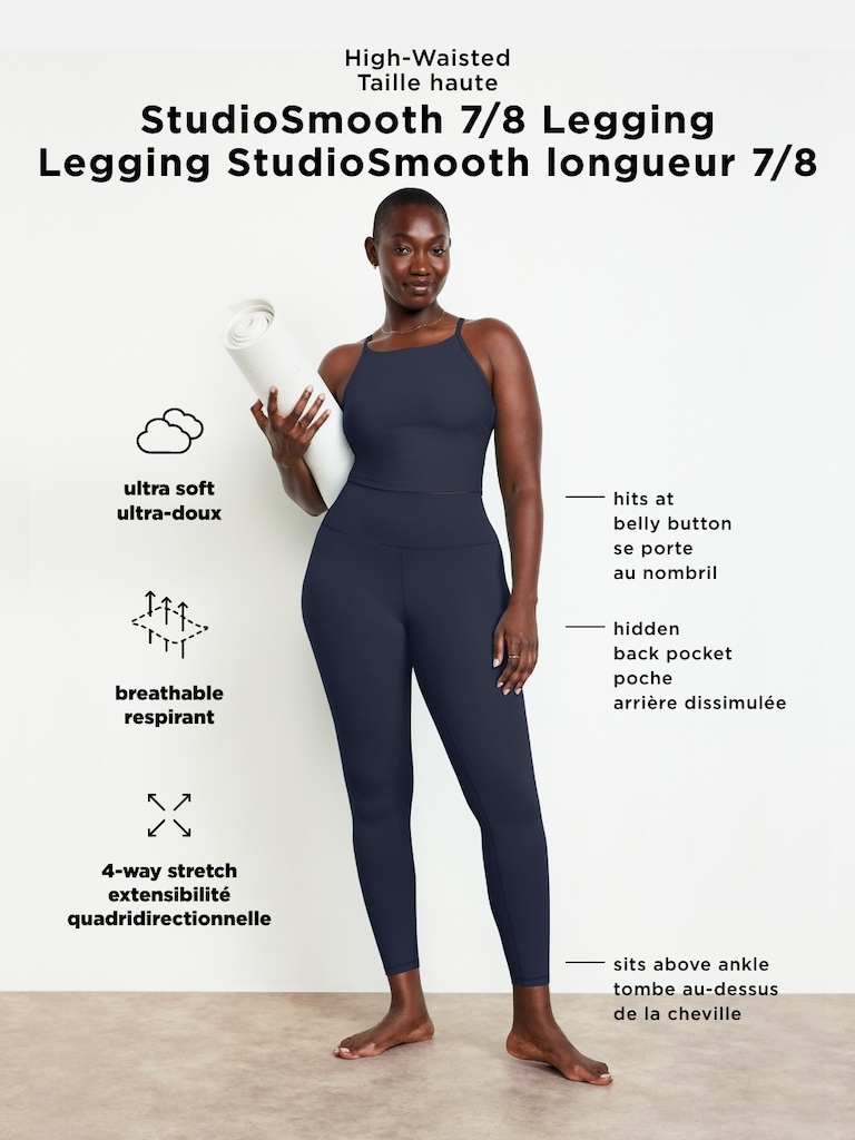 High-Waisted StudioSmooth 7/8 Leggings