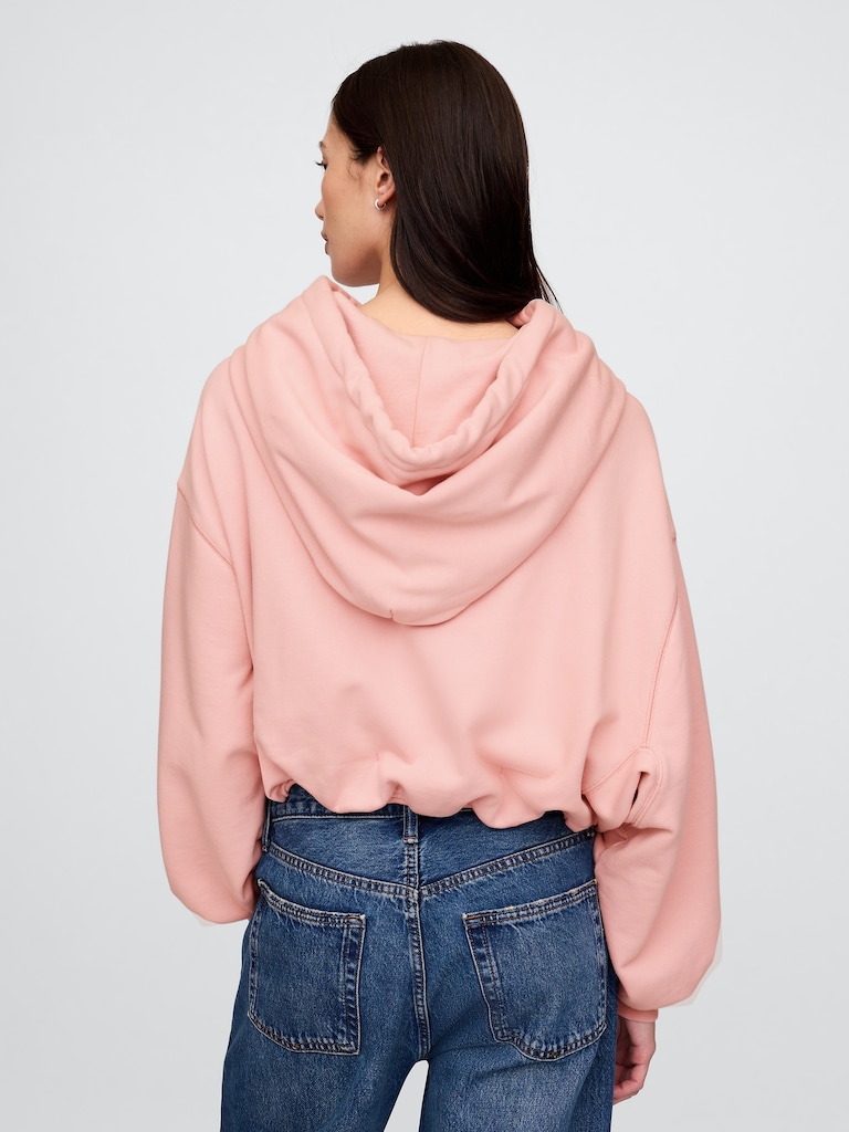 Heavyweight French Terry Crop Bubble Hoodie