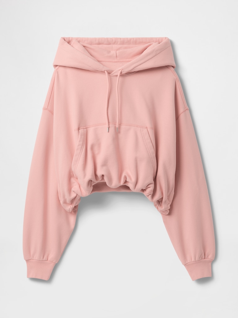 Heavyweight French Terry Crop Bubble Hoodie
