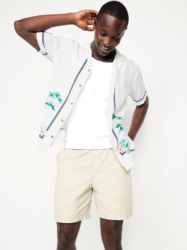 Short-Sleeve Printed Camp Shirt