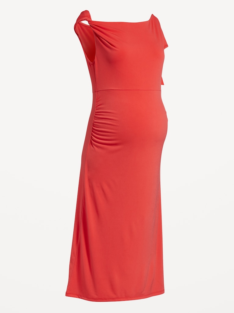 The Occasion by Old Navy Maternity Asymmetrical Shoulder Maxi Dress