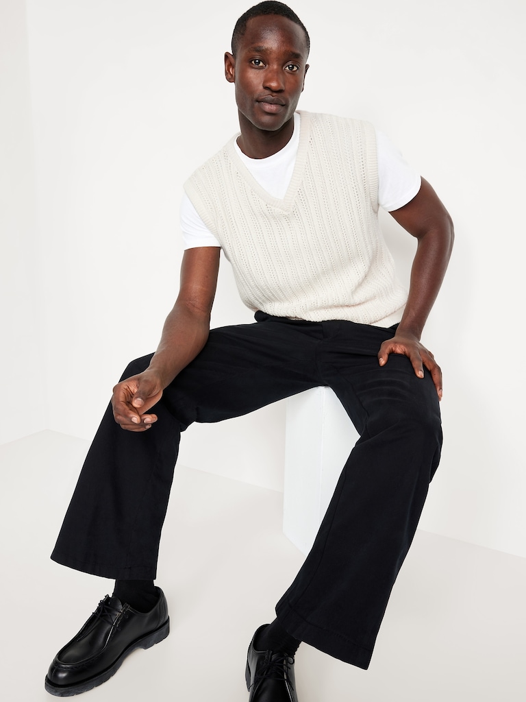 Open-Stitch Sweater Vest