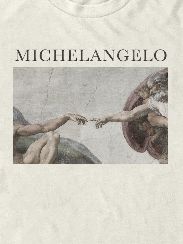 Michelangelo Creation Oversized Graphic T-Shirt