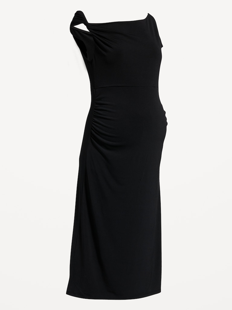 The Occasion by Old Navy Maternity Asymmetrical Shoulder Maxi Dress