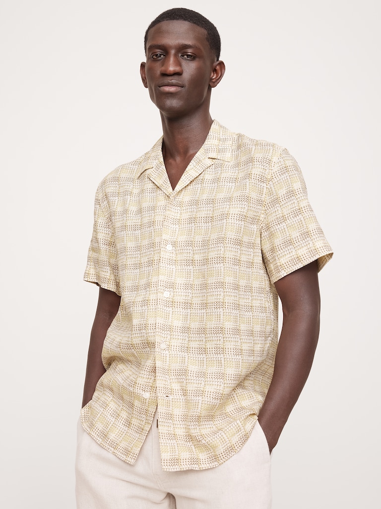 Standard-Fit Linen Resort Shirt