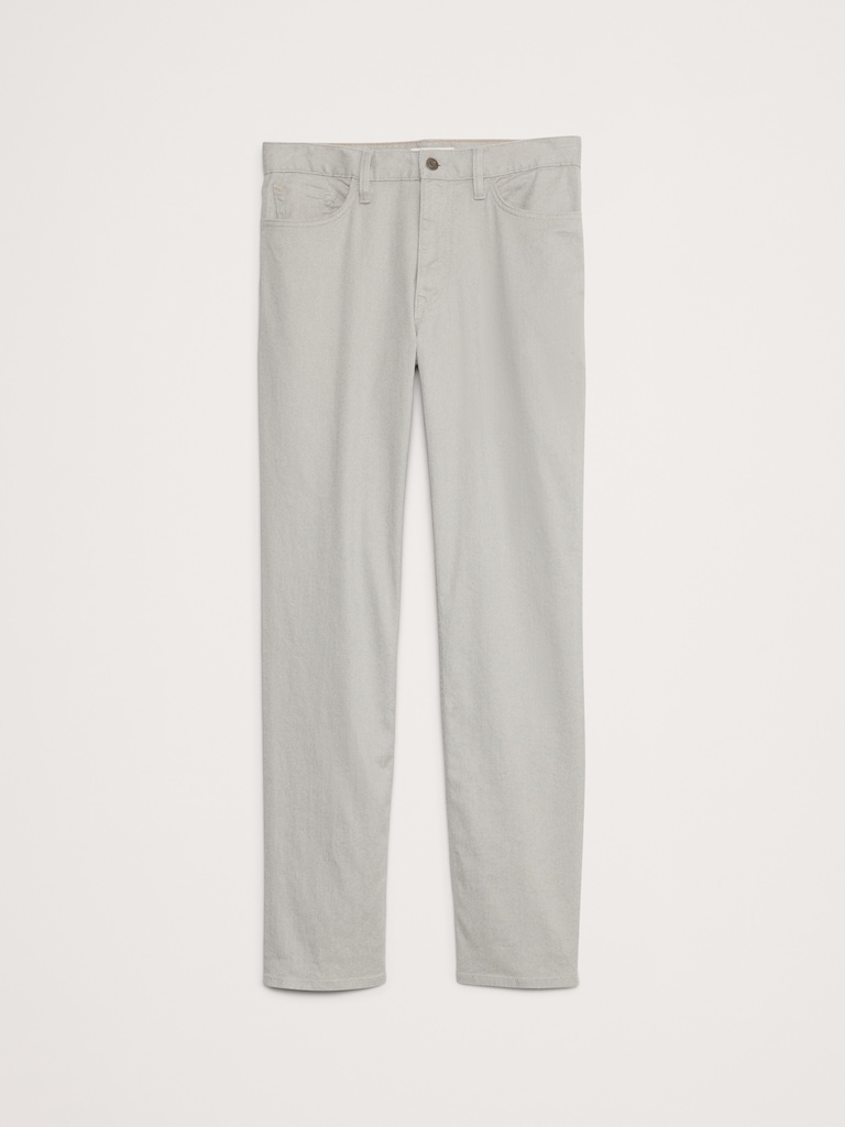 Straight Linen-Cotton Traveler Pant