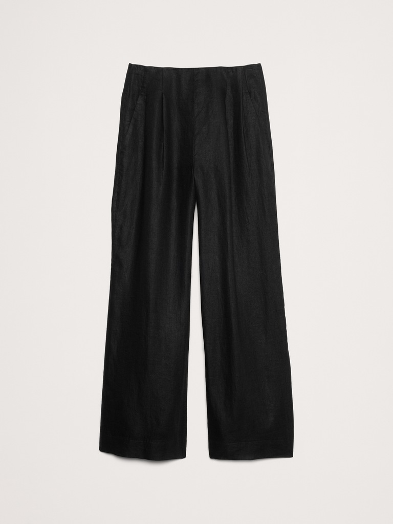 High-Rise Wide-Leg Linen Pant