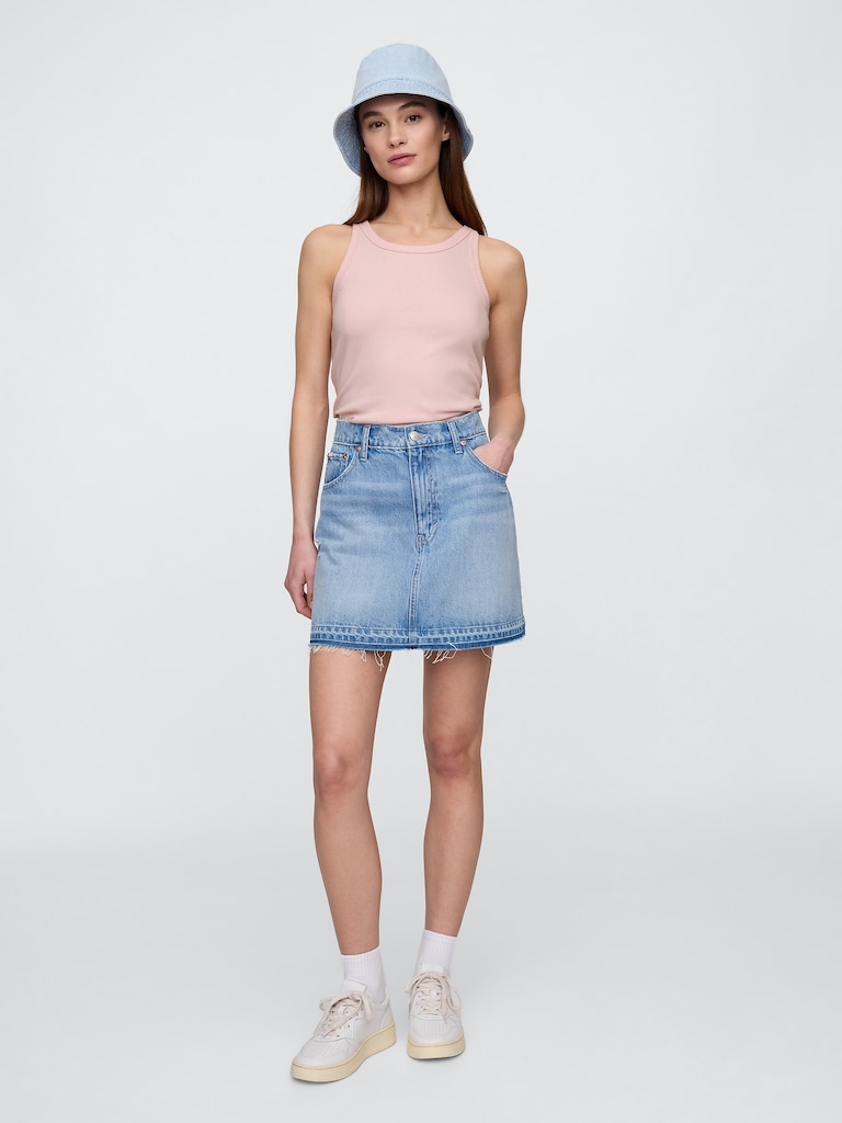 Ribbed Scoopneck Tank Top