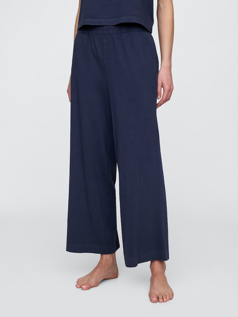 Wide-Leg Crop PJ Pants