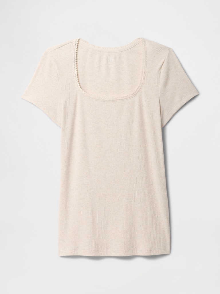 Ribbed Scoopneck Top